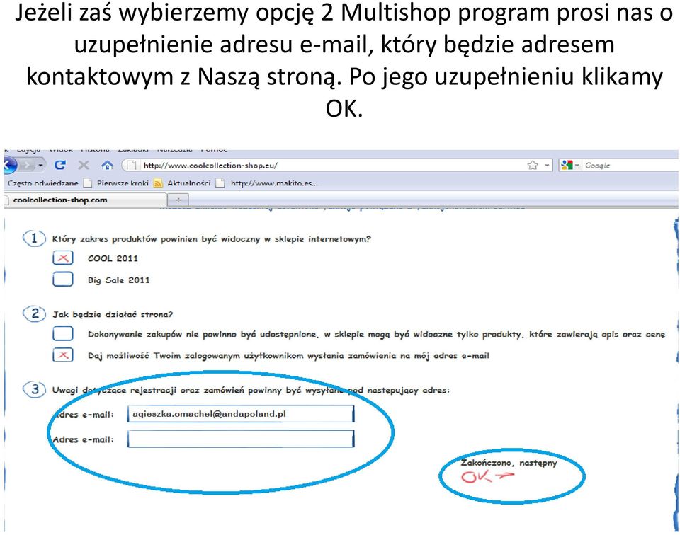 adresu e-mail, który będzie adresem