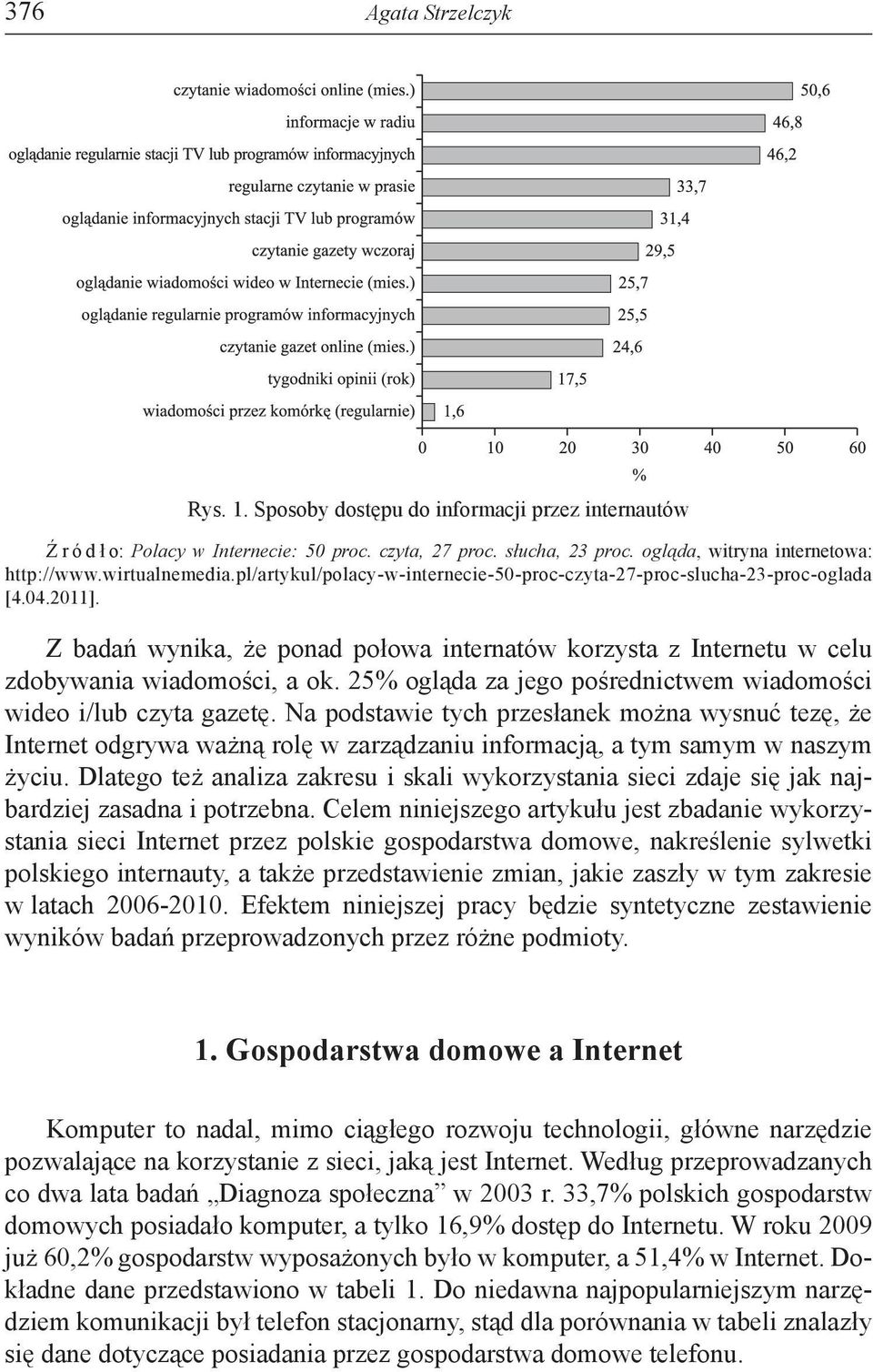 25% ogląda za jego pośrednictwem wiadomości wideo i/lub czyta gazetę.