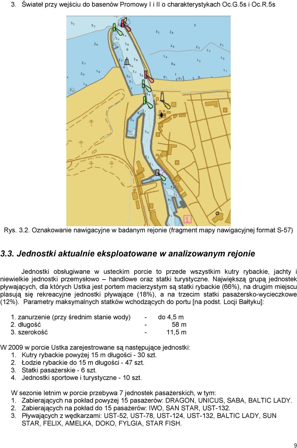 Największą grupą jednostek pływających, dla których Ustka jest portem macierzystym są statki rybackie (66%), na drugim miejscu plasują się rekreacyjne jednostki pływające (18%), a na trzecim statki