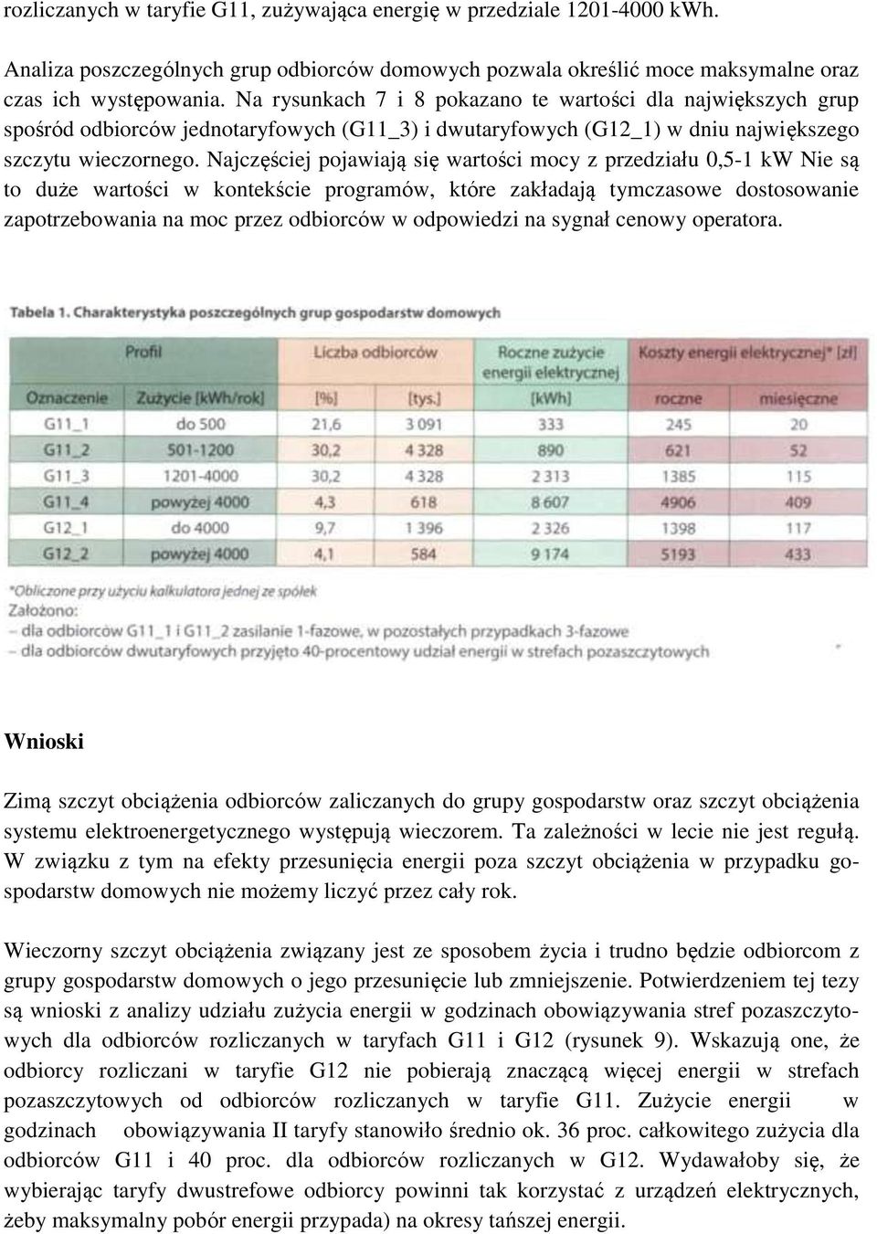 Najczęściej pojawiają się wartości mocy z przedziału 0,5-1 kw Nie są to duże wartości w kontekście programów, które zakładają tymczasowe dostosowanie zapotrzebowania na moc przez odbiorców w