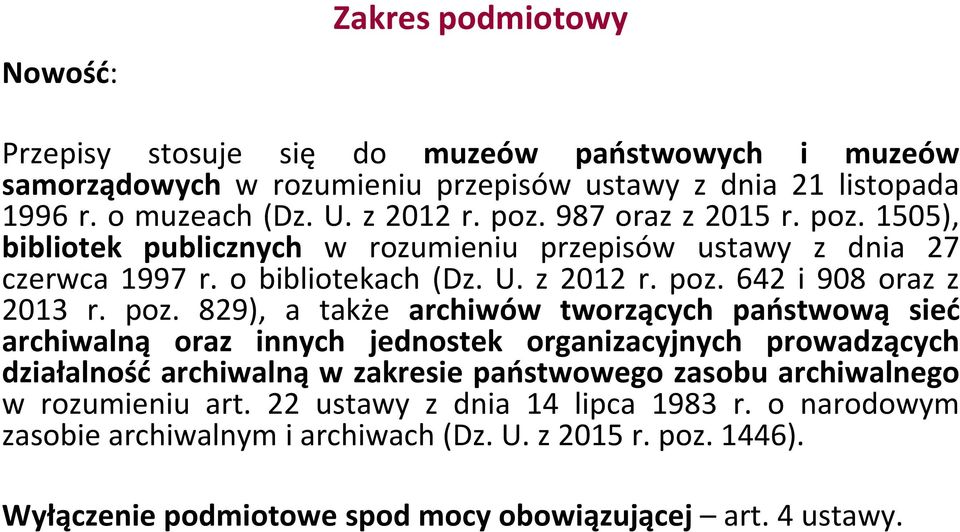 1505), bibliotek publicznych w rozumieniu przepisów ustawy z dnia 27 czerwca 1997 r. o bibliotekach (Dz. U. z 2012 r. poz.