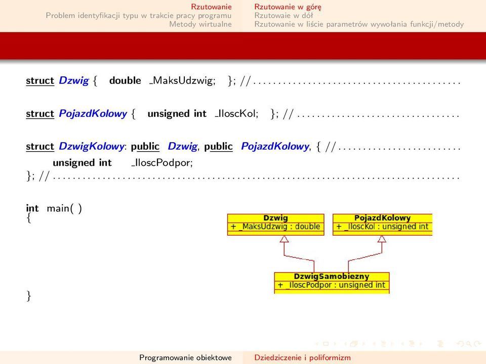 ................................ struct DzwigKolowy: public Dzwig, public PojazdKolowy, //.