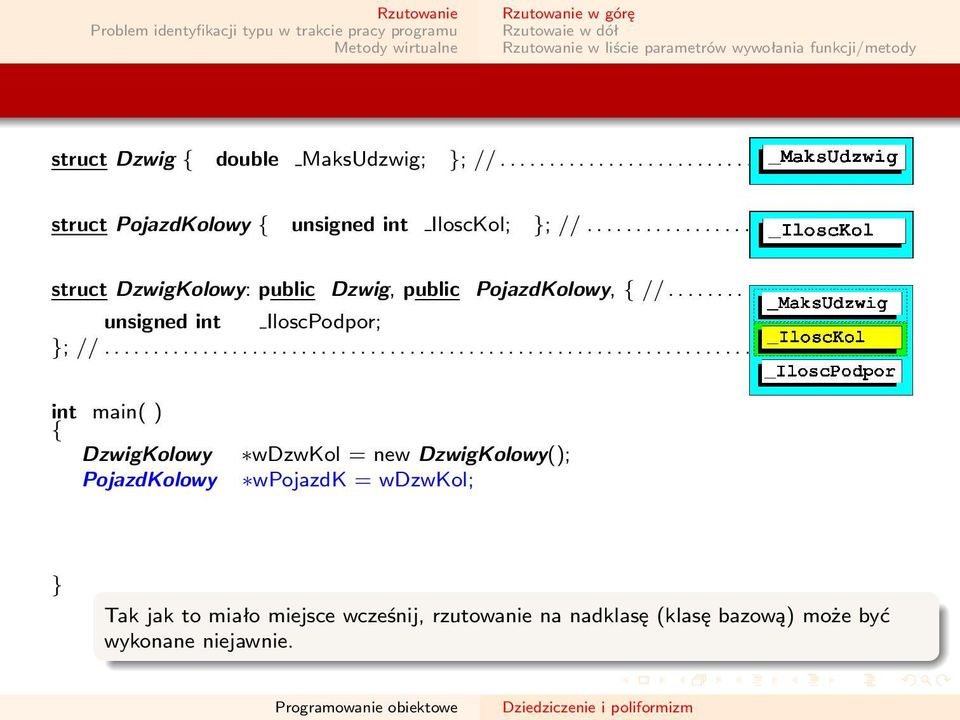 ................................ struct DzwigKolowy: public Dzwig, public PojazdKolowy, //.