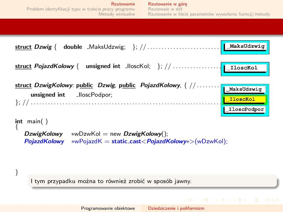 ................................ struct DzwigKolowy: public Dzwig, public PojazdKolowy, //.