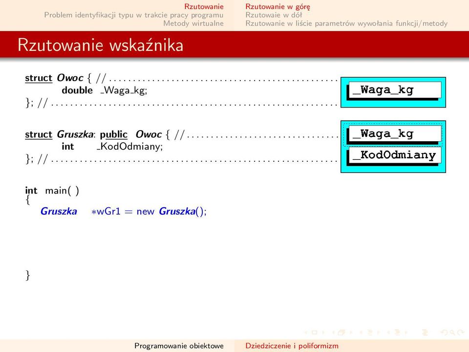 ..................................................................... double Waga kg; struct Gruszka: public Owoc //.