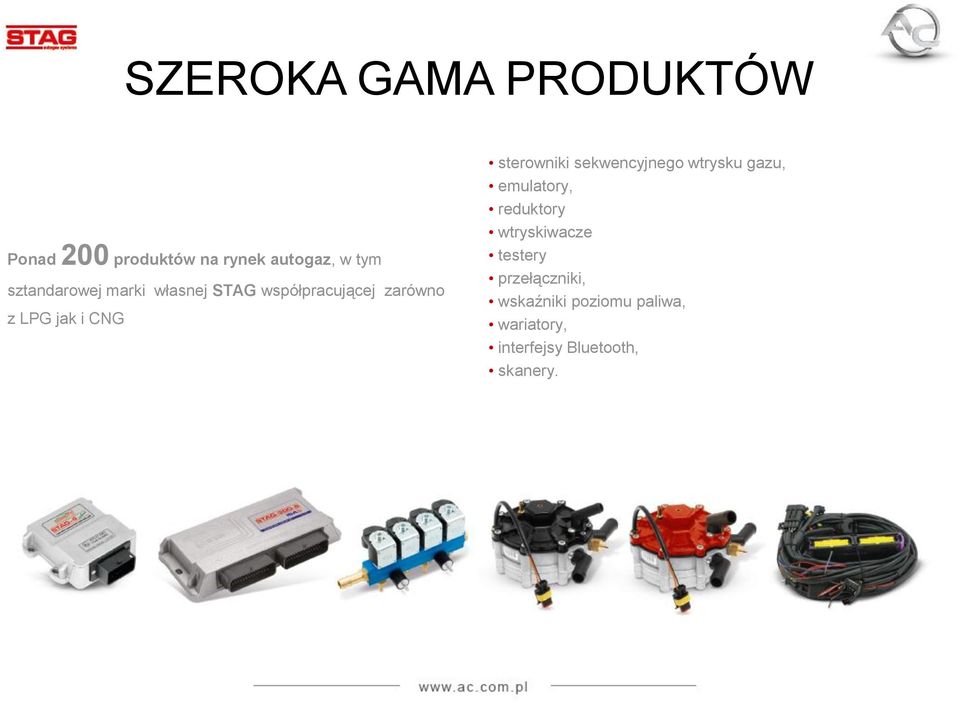 sterowniki sekwencyjnego wtrysku gazu, emulatory, reduktory wtryskiwacze