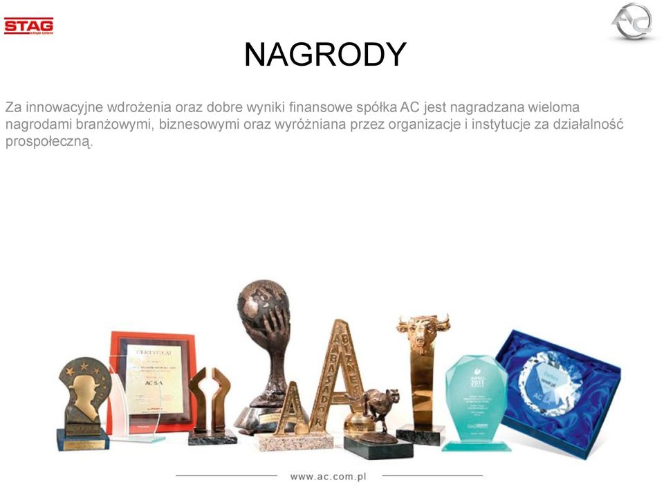 nagrodami branżowymi, biznesowymi oraz wyróżniana