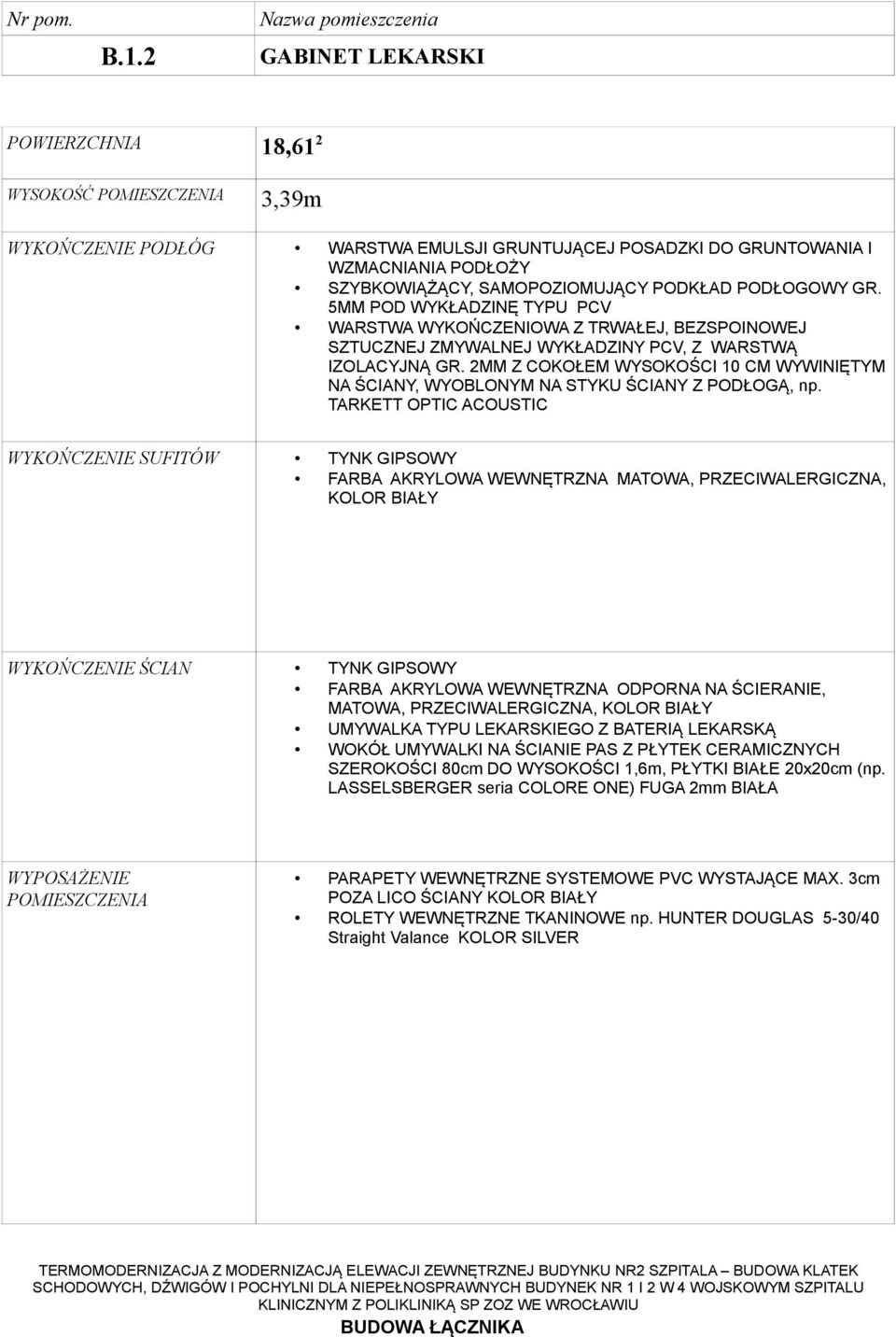 TARKETT OPTIC ACOUSTIC FARBA AKRYLOWA WEWNĘTRZNA MATOWA, PRZECIWALERGICZNA, KOLOR BIAŁY FARBA AKRYLOWA WEWNĘTRZNA ODPORNA NA ŚCIERANIE, MATOWA,