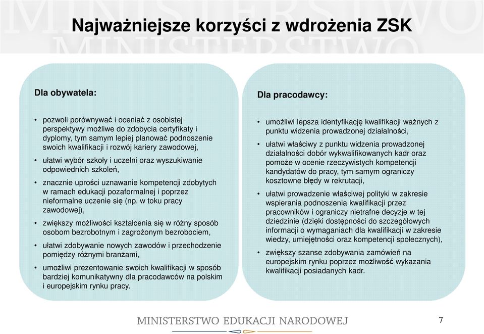 pozaformalnej i poprzez nieformalne uczenie się (np.