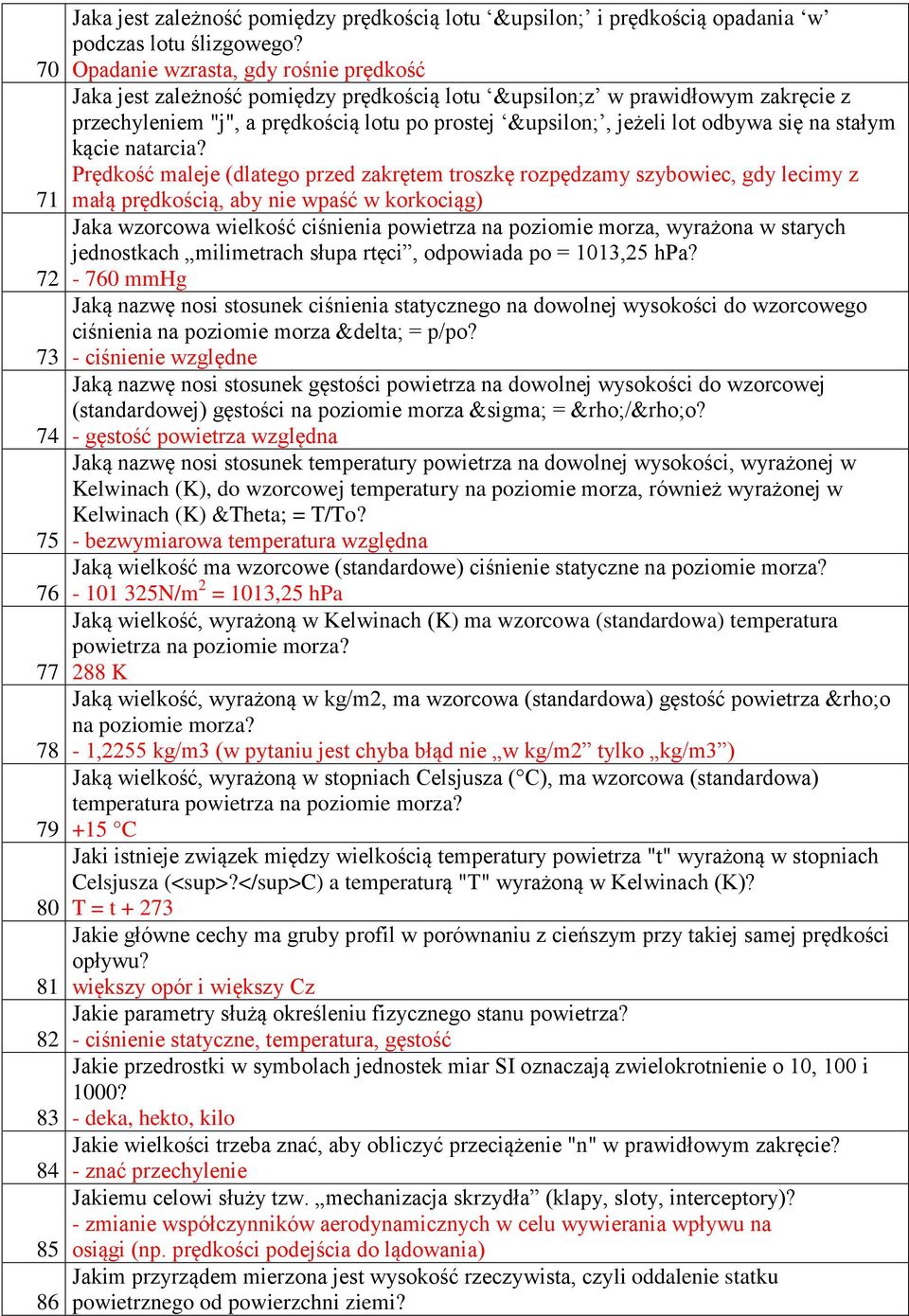 kącie natarcia?