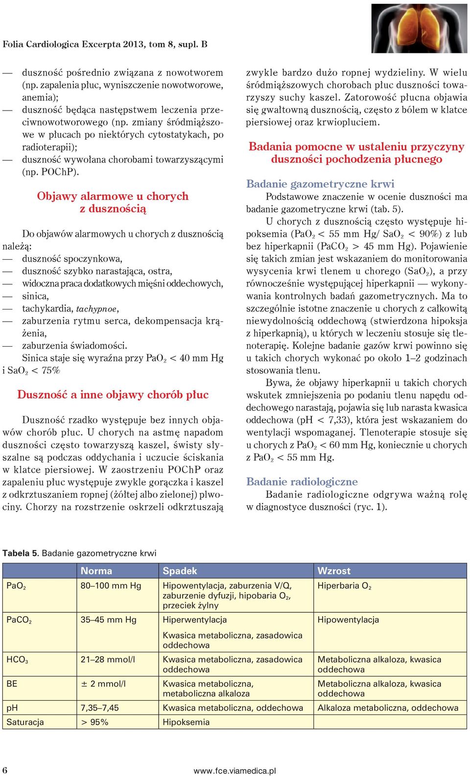 zmiany śródmiąższowe w płucach po niektórych cytostatykach, po radioterapii); duszność wywołana chorobami towarzyszącymi (np. POChP).