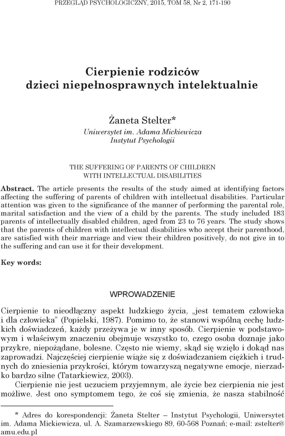 ) * +)*"1,/-*!*8 "2 1/ /! 4*8 *!/!) -.00 *4 1 +.- *! 0/!) * 1 8 "/,3!7 WPROWADZENIE *,* *!/ * /1;<+=2 -, >! ".1=>* 4/?2+* @A -!! 3! 3 +=;/5* > * 1" +=;/5* >B C/,* "->* D7 /3*3/!/? -!/5* 5-,E"< + +)F ".