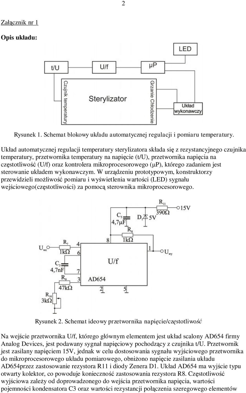 oraz kontrolera mikroprocesorowego (μp), którego zadaniem jest sterowanie układem wykonawczym.