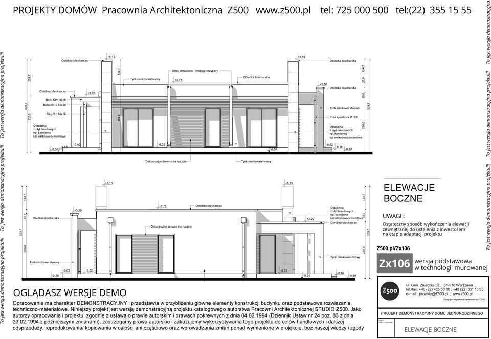 +3,50 Rura spustowa Ø120 350,0 30,0 25,0 134,7 330,0 75,0 134,7 ELEWACJE BOCZNE UWAGI : Ostateczny