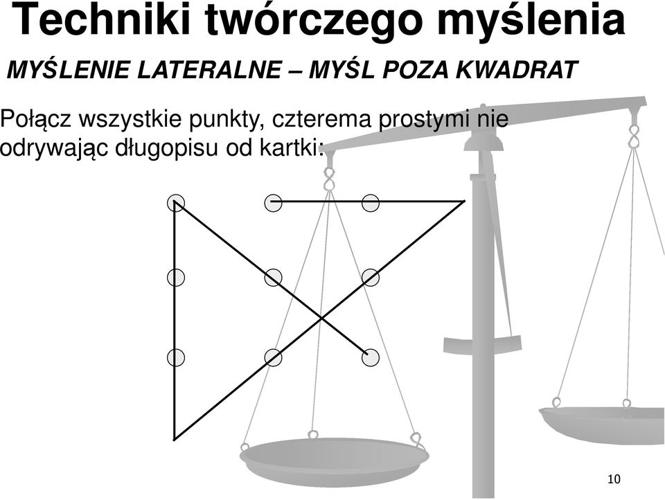 wszystkie punkty, czterema prostymi