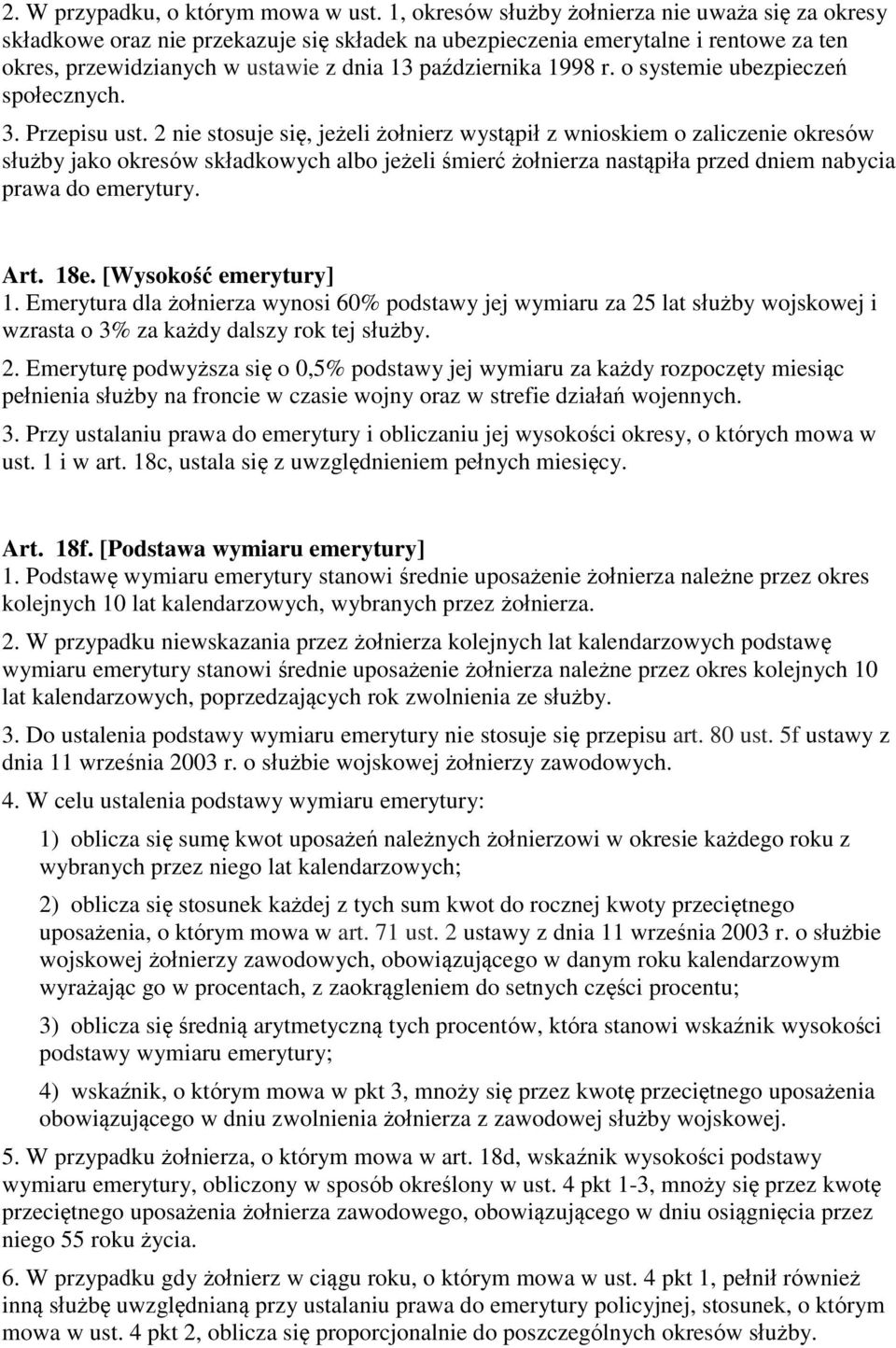 r. o systemie ubezpieczeń społecznych. 3. Przepisu ust.