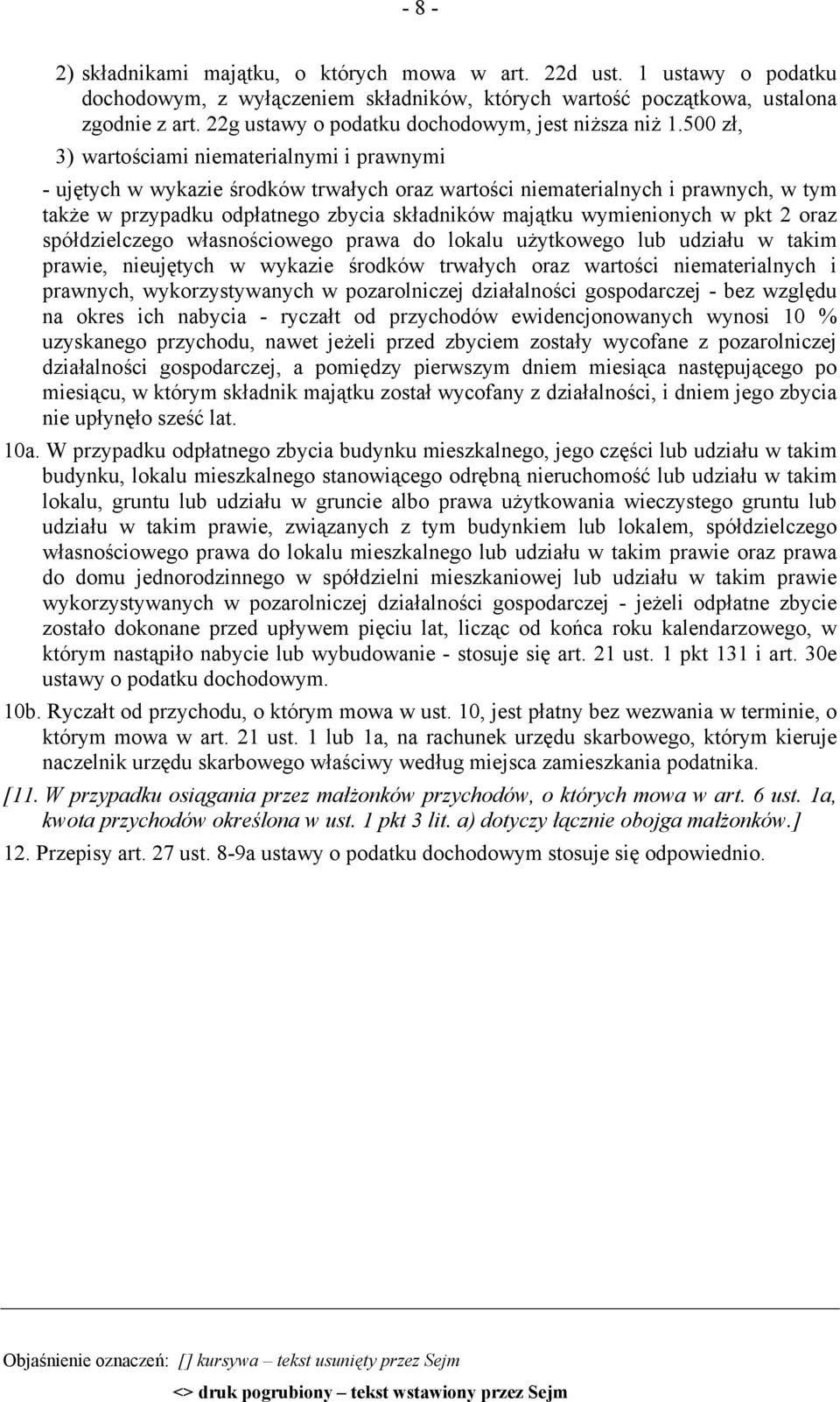 500 zł, 3) wartościami niematerialnymi i prawnymi - ujętych w wykazie środków trwałych oraz wartości niematerialnych i prawnych, w tym także w przypadku odpłatnego zbycia składników majątku