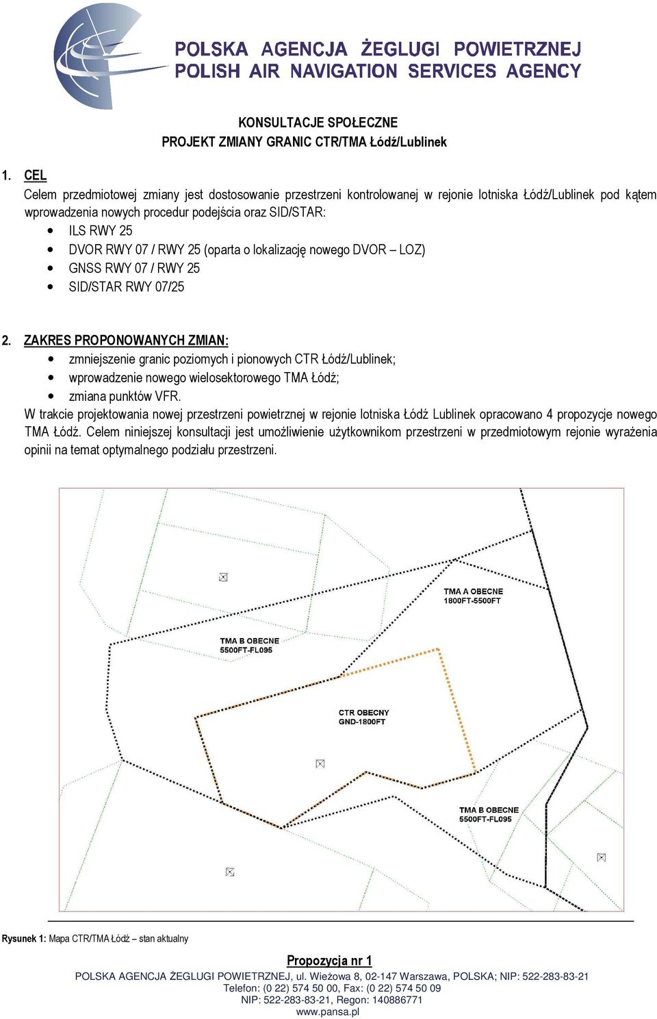 RWY 25 (oparta o lokalizację nowego DVOR LOZ) GNSS RWY 07 / RWY 25 SID/STAR RWY 07/25 2.