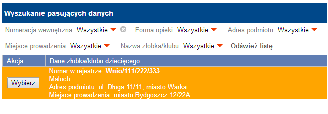 Rejestr dziennych opiekunów 6.2.1.2.3.