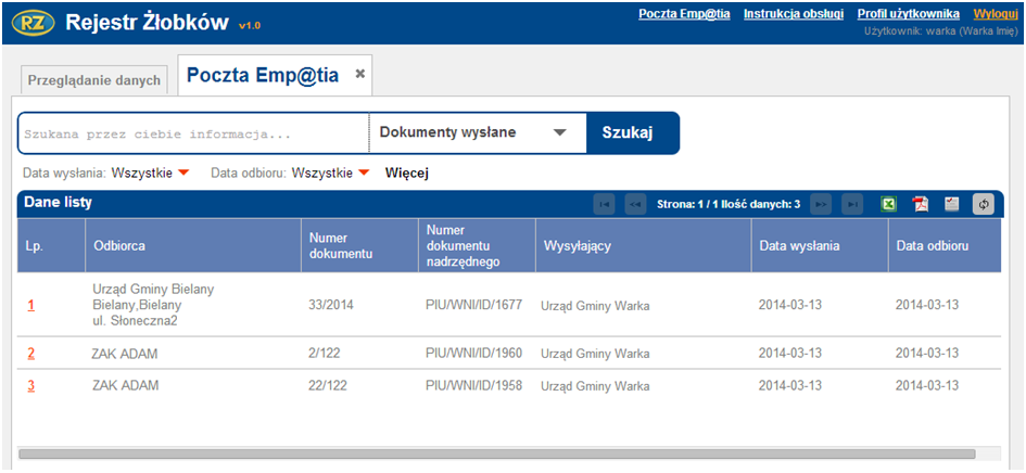 Po otwarciu takiego dokumentu Użytkownik może wybrać funkcję Wyślij, która powoduje zmianę statusu na Do wysłania, funkcję Usuń, która usuwa dokument z kolejki lub Zamknij,