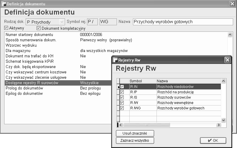 6.3. Szybka kompletacja Oprócz tradycyjnej produkcji istnieje w systemie możliwość tworzenia tzw. szybkiej kompletacji wyrobu za pomocą dokumentu kompletacyjnego.