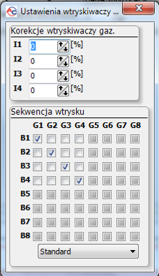 Max. Obciążenie na gazie Maksymalna wartość obciążenia na gazie, powyżej której sterownik przełącza się na benzynę.