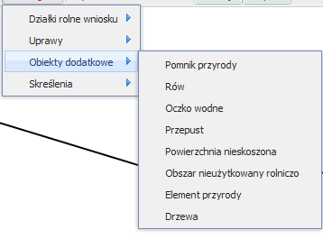 Zostanie dodany nowy wiersz w zakładce Obiekty dodatkowe.