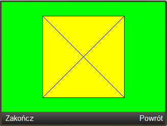 //Malowanie tła: g.setcolor(0,255,0); //zmiana aktualnego koloru na zielony //Zamalowanie tła okna ekranu aktualnym kolorem: g.fillrect(0, 0, ScreenWidth, ScreenHeight); 4.