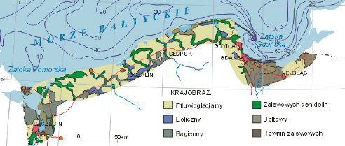 deltowe i równin zalewowych. Zasięgi ww. krajobrazów naturalnych przedstawiono na poniższym rysunku.