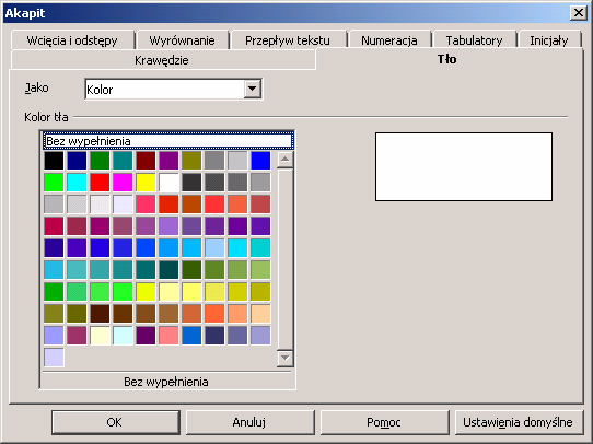 2. Formatowanie dokumentu Format -> Akapit