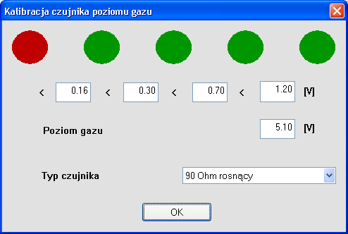 2.6. Wybór czujników Rys. 7 Temp. reduktora - wwybór rodzaju zamontowanego czujnika temperatury reduktora. Czujnik w zestawie: 10kΩ. Temp. gazu wybór rodzaju zamontowanego czujnika temperatury gazu.