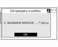 Nawigacja 75 Aby zaimportować dane: nacisnąć przycisk CONFIG, wybrać Ustawienia nawigacyjne, Importuj własne cele specjalne, a następnie Kontynuuj.