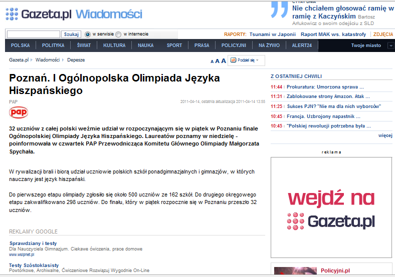 mediach: - PAP - Gazeta Wyborcza - serwis Onet.