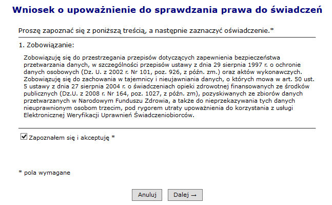 Praca z upoważnieniami e-wuś dostępna jest po wybraniu menu: Współpraca z NFZ Upoważnienia e-wuś. 8.3.1.