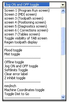 Custom OEM button: podaj kod OEM dla przycisku z programu Mach 3. Po listę przycisków I numerów odsyłamy do instrukcji programu Mach 3. Custom Macro Number: Wprowadź numer Makra.