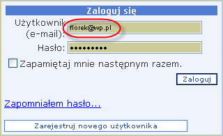 Kliknij na linku wybranego produktu i na stronie: Następnie zaloguj się używając jako nazwy użytkownika swojego adresu e-mail (POWINIEN to być adres wykorzystywany później w procesie rejestracji!