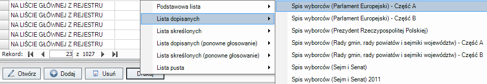 Wyborca z naszego RW może głosowad poprzez pełnomocnika. W tym celu należy złożyd stosowny wniosek. W dolnej części szczegółów wyborów należy dodad nowego pełnomocnika.