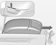 46 Fotele, elementy bezpieczeństwa Podłokietnik Podstawowa wersja podłokietnika Podłokietnik FlexConsole Podłokietnik można przesunąć wprzód. W podłokietniku znajduje się szuflada.