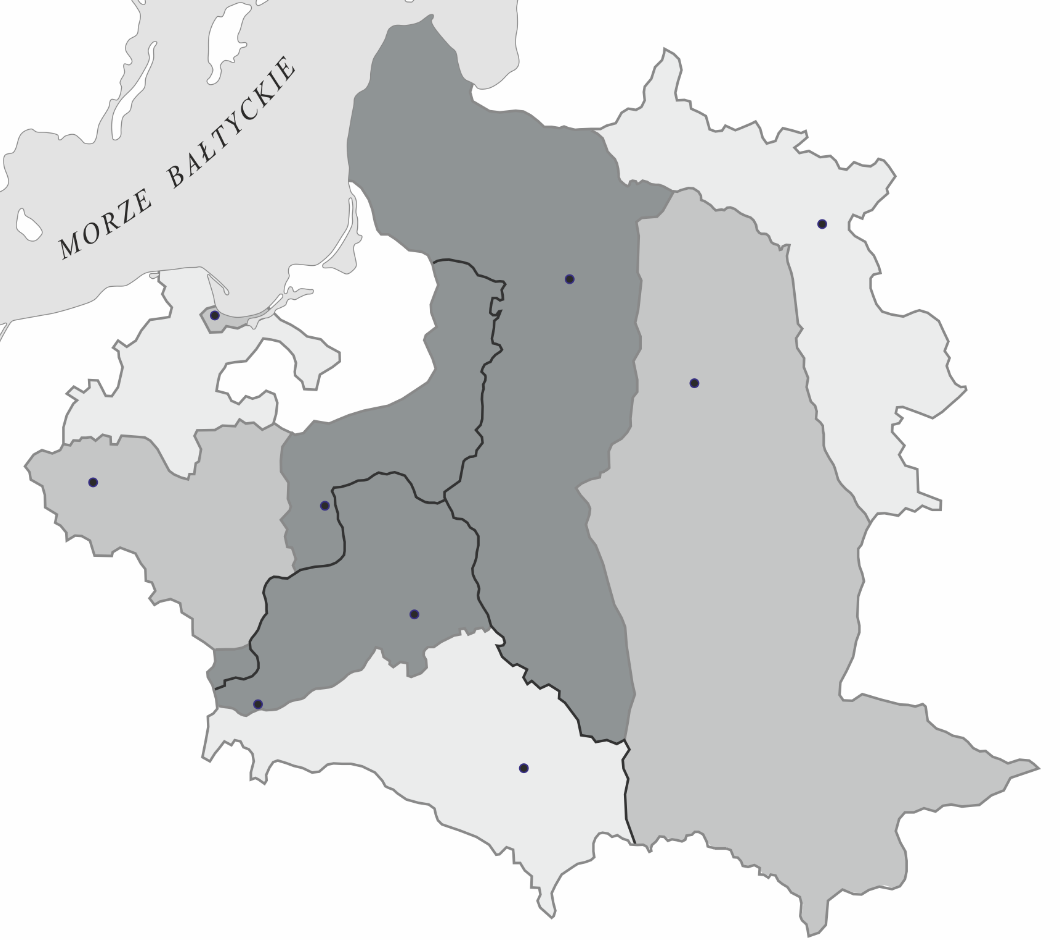 Mapa i tabela do zadania 13.