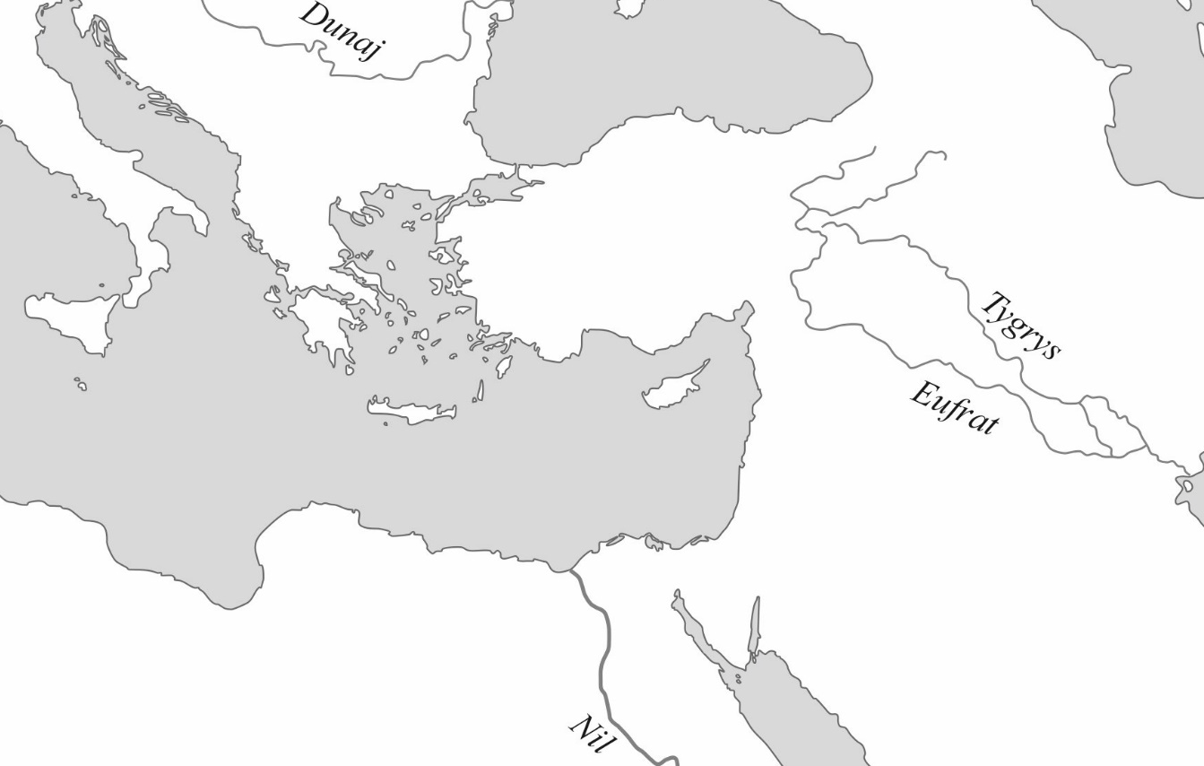 Teksty i mapa do zadania 1. Tekst I Cała ziemia Hellenów nawadniana jest deszczem, a nie rzekami.