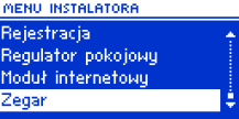 4) Zegar Funkcja pozwala ustawić aktualną godzinę oraz dzień tygodnia. TECH VII.