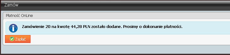 Uwaga: Sprawdzanie autoryzacji nazwy nadawcy odbywa się raz na 20 min. Podczas pierwszego logowania również należy odczekać 20 minut na weryfikację autoryzacji.