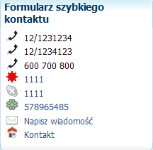 Rys. 562 Formularz kontaktowy. Email pole umożliwia wskazania adresu e-mail, na który obsługa sklepu powinna wysłać odpowiedź.