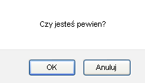 Uwaga: W przypadku wyboru przez administratora jednej z operacji: Zakończ, Przenieś do archiwum lub Wystaw zaznaczone aukcje w sklepie pojawi się komunikat z prośbą o potwierdzanie danej czynności: