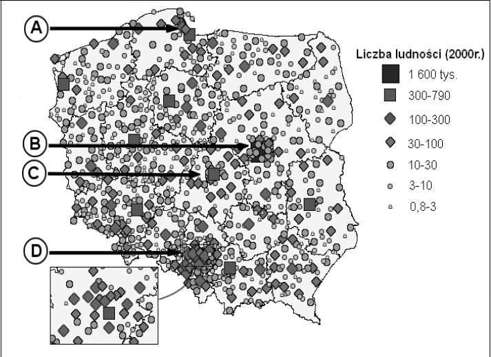 głównie dodatni/ujemny przyrost naturalny. Największe skupisko miast występuje na Górnym/Dolnym Śląsku, tworząc aglomerację monocentryczną/policentryczną. Zadanie 23.