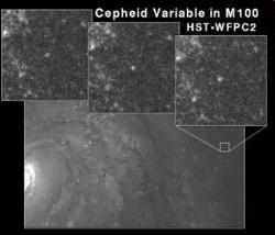 Świece standardowe zmienne pulsujące Cefeidy: nadolbrzymy (widoczne z dużych odległości) gwiazdy