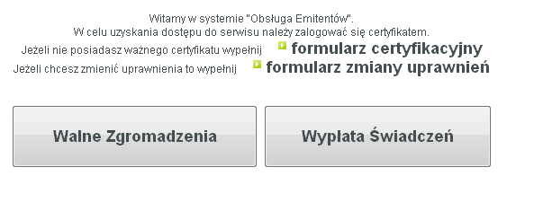 Logowanie użytkownika do systemu W celu zalogowania się do systemu, należy na stronie http://www.kdpw.pl, kliknąć link Emitenci -> Obsługa Emitentów.