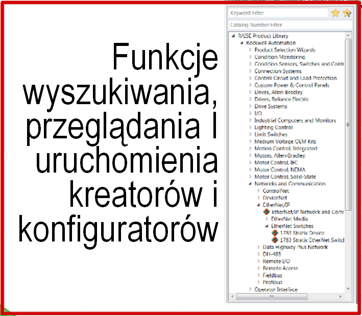 narzędzi Funkcje wyszukiwania, przeglądania I uruchomienia kreatorów i konfiguratorów Tworzenie