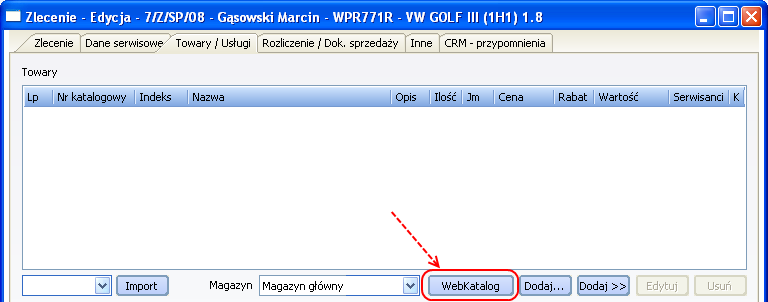 2.3.1.3 Współpraca z programem WebKatalog Rys.