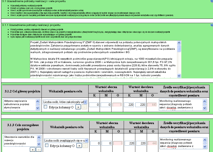 3.1 Uzasadnienie potrzeby realizacji projektu